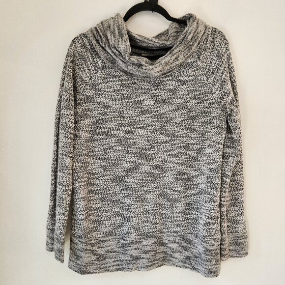 Lou & Grey Slouchy Grey Turtleneck Sweater Cotton Blend Cozy Women's L - Picture 1 of 7